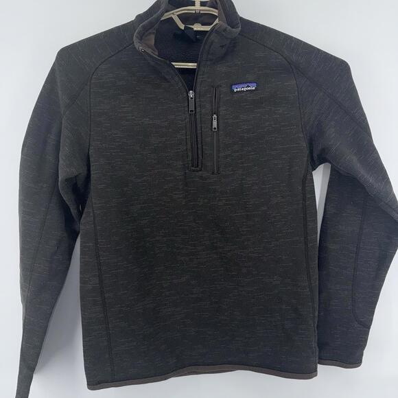 Patagonia Jacket Brown 1/4 Zip Fleece Better Sweater Pocket - Medium - Picture 1 of 8